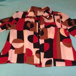 Colorful button blouse